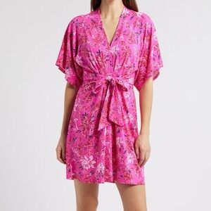 Lilly Pulitzer Wisteria Floral Tie Front Dress. Size 4 Women 
#215